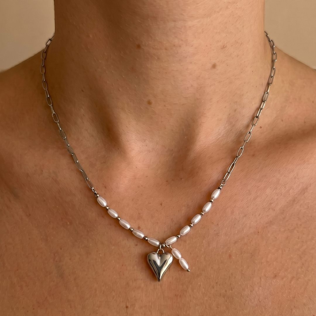 DIY Pearl Necklace Kit Silver - Stainless Steel