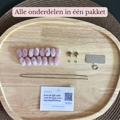DIY Telefoonkoord Kit Zilver - Stainless Steel