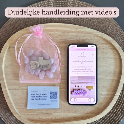 DIY Telefoonkoord Kit Zilver - Stainless Steel