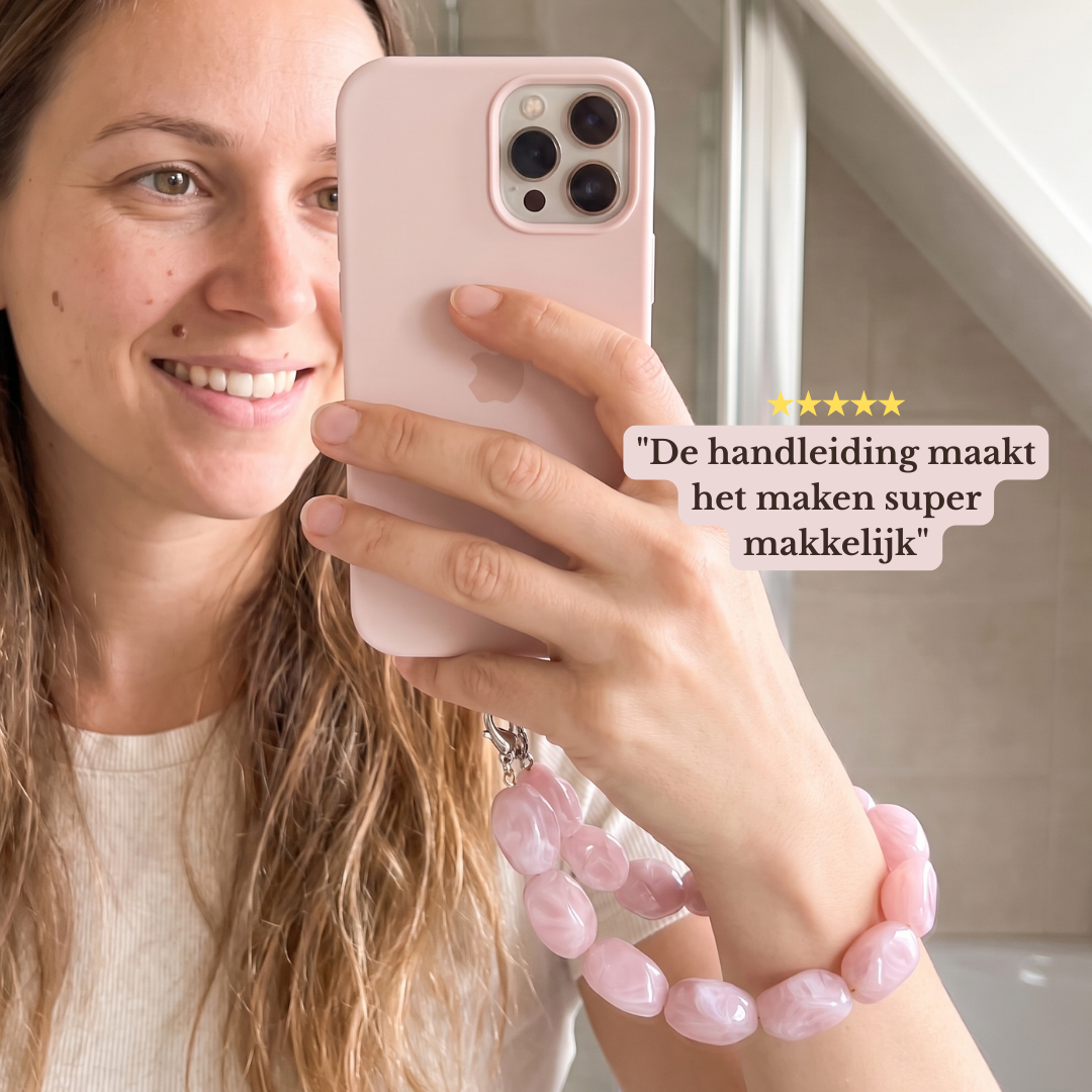 DIY Telefoonkoord Kit Zilver - Stainless Steel