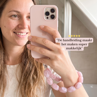 DIY Telefoonkoord Kit Zilver - Stainless Steel