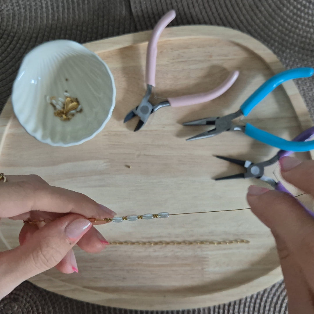 Parel Ketting Kit met Hart Bedel - Goud