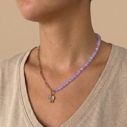 Kraaltjes Ketting Kit met Bloem Bedel - Goud
