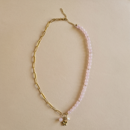 Kraaltjes Ketting Kit met Bloem Bedel - Goud