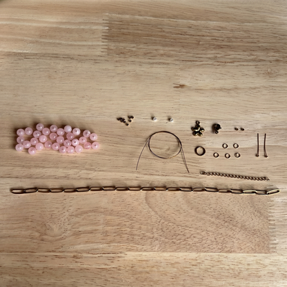 Kraaltjes Ketting Kit met Bloem Bedel - Goud