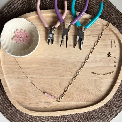 Kraaltjes Ketting Kit met Bloem Bedel - Goud